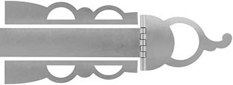 Bedford County Patchbox Kit,
nickel silver, about 7-7/8" length